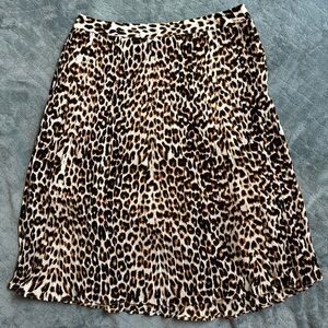 Express Pleated Skirt Animal Print size 10 Knee Length New